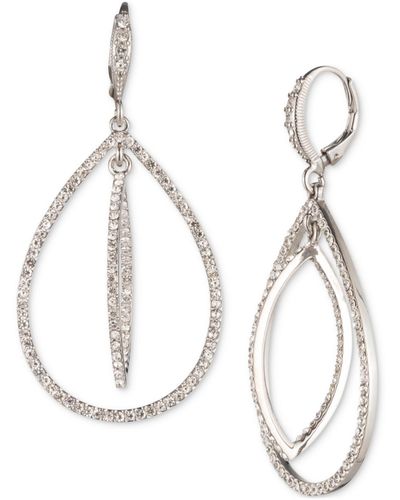 Givenchy Crystal Pave Orbital Drop Earrings - Metallic