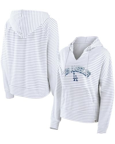 Fanatics Los Angeles Dodgers Striped Arch Pullover Hoodie - Blue
