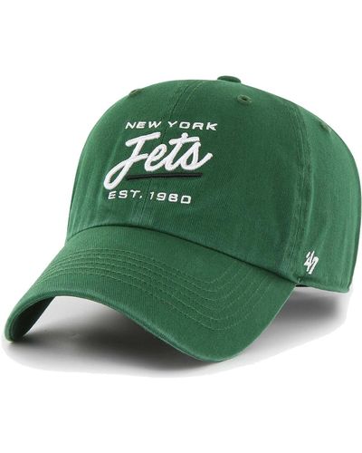 '47 New York Jets Sidney Clean Up Adjustable Hat - Green