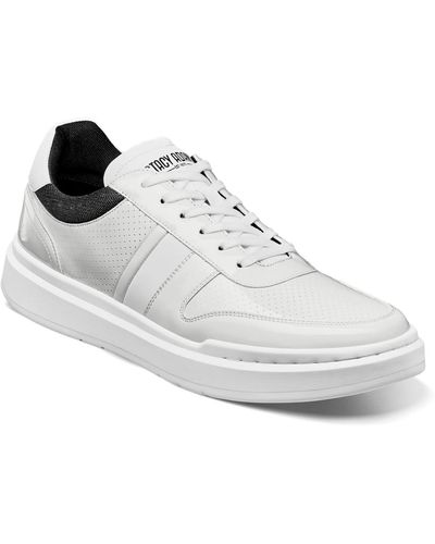 Stacy Adams Cashton Moc Toe Lace Up Sneakers - White