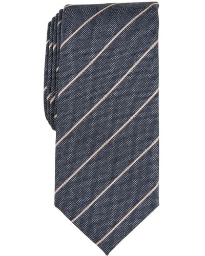 Alfani Knighton Stripe Tie - Gray