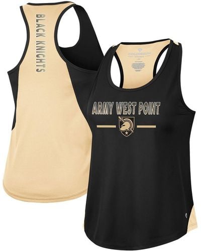 Colosseum Athletics Army Knights Sachs 2-hit Scoop Neck Racerback Tank Top - Black