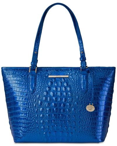 Brahmin Asher Ion Melbourne Large Leather Tote - Blue