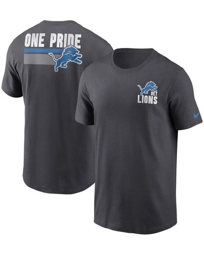 Detroit Lions Nike Dri-FIT Cotton Essential Wordmark Performance T-Shirt -  Blue