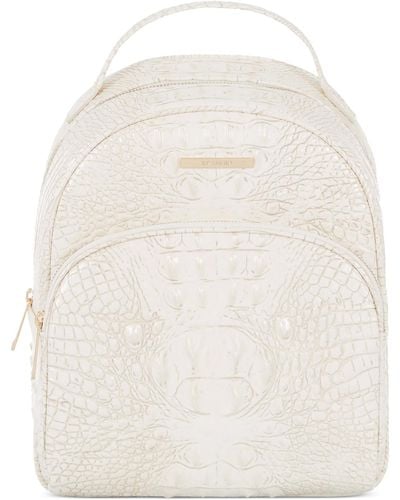 Brahmin Chelcy Melbourne Embossed Leather Backpack - Natural