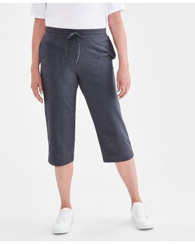Style & Co. Mid Rise Capri Sweatpants - Blue