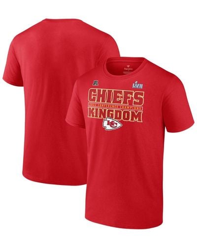 Fanatics Kansas City Chiefs 2022 Afc Champions Within Bounds T-shirt - Red