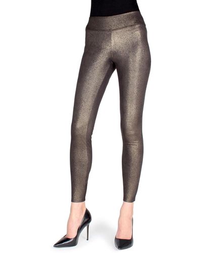 Memoi Metallic Sheen Shaping leggings - Gray