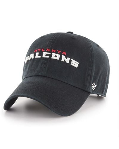 '47 '47 Atlanta Falcons Clean Up Script Adjustable Hat - Black