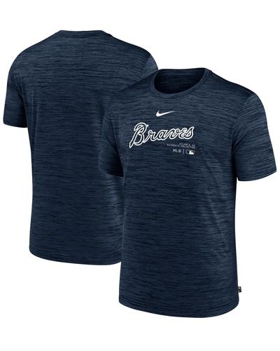 Nike Red Atlanta Braves Authentic Collection Velocity Performance Practice T-shirt - Blue