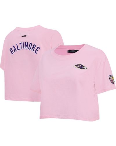Pro Standard Baltimore Ravens Cropped Boxy T-shirt - Pink