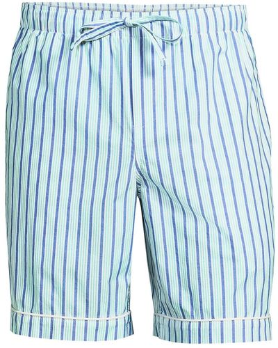 Lands' End Essential Pajama Shorts - Blue