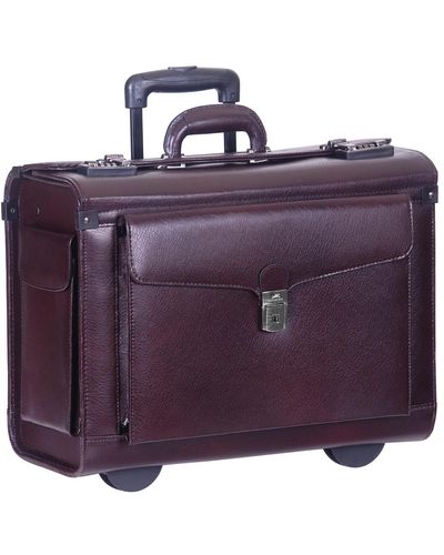 Mancini Business Collection Wheeled Laptop Catalog Case - Purple