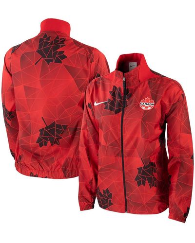 Nike 2023 Canada National Team Anthem Performance Full-zip Jacket - Red