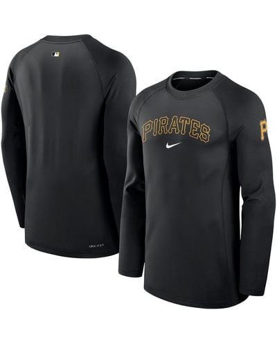 Nike Pittsburgh Pirates Authentic Collection Game Time Raglan Performance Long Sleeve T-shirt - Black