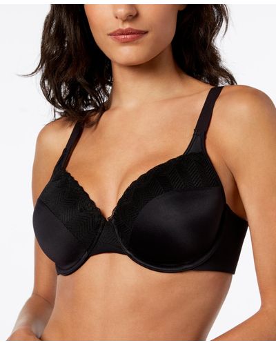 Bali Passion For Comfort Back Smoothing Light Lift Lace Underwire Bra Df0082 - Black
