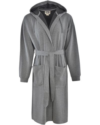 Hanes Hanes 1901 Athletic Hooded Fleece Robe - Gray