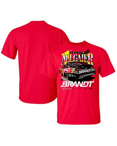 JR Motorsports Official Team Apparel Justin Allgaier Throwback Design T-shirt - Red