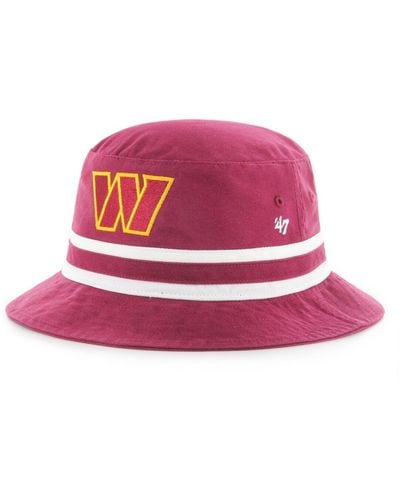 '47 Washington Commanders Striped Bucket Hat - Pink