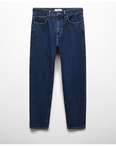 Mango Tapered-fit Jeans - Blue