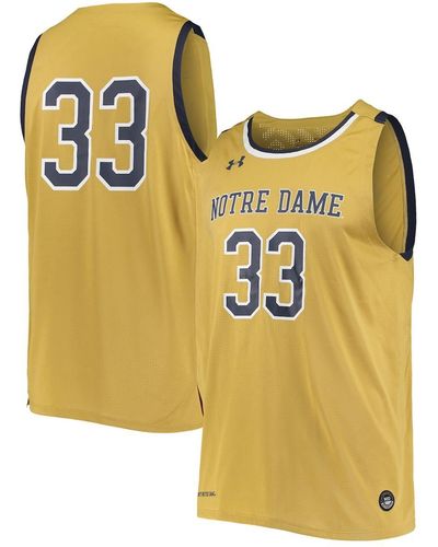 Under Armour #33 Notre Dame Fighting Irish College Replica Basketball Jersey - Metallic