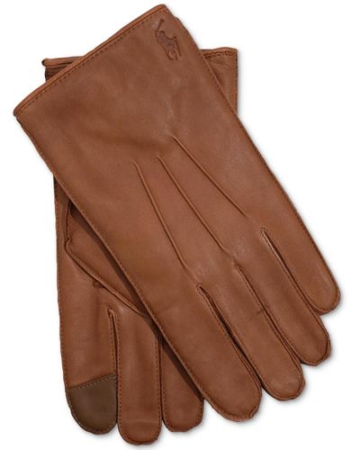 Polo Ralph Lauren Water-repellant Leather Gloves - Multicolor
