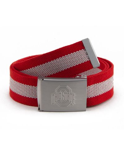 Eagles Wings Ohio State Buckeyes Fabric Belt - Red