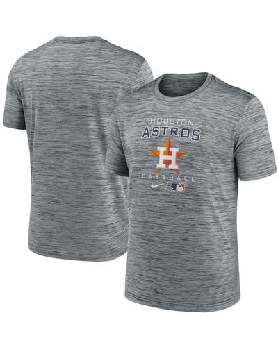 Nike Houston Astros Authentic Collection Velocity Practice Space-dye Performance T-shirt - Gray