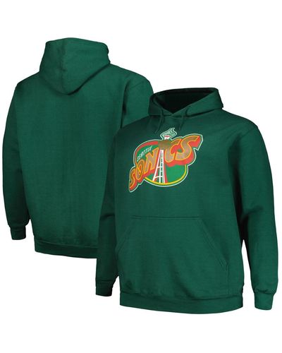 Mitchell & Ness Seattle Supersonics Hardwood Classics Big And Tall Pullover Hoodie - Green