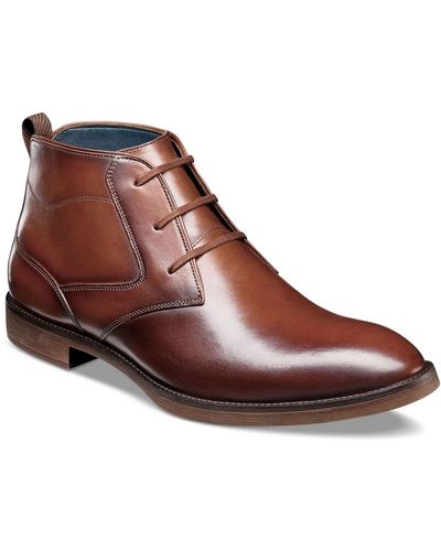 Stacy Adams Kyron Plain toe Lace up Boot in Black for Men Lyst