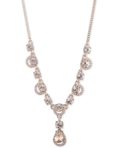 Givenchy Crystal Y-neck Necklace - Metallic