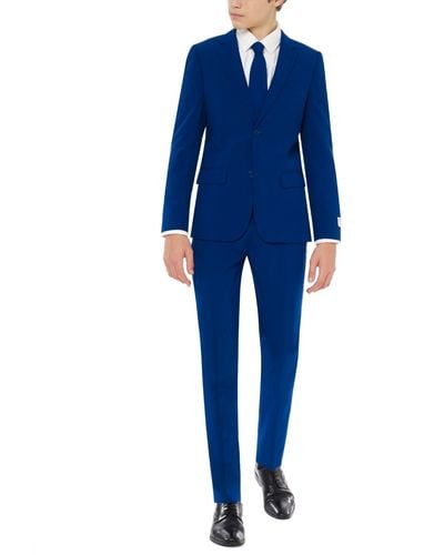 Opposuits Teen Boys Navy Royale Slim Fit Solid Suit - Blue