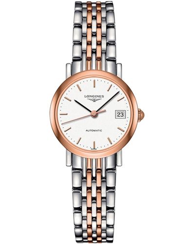 Longines Automatic The Elegant Collection Two-tone Stainless Steel Bracelet Watch 26mm L43095127 - Metallic