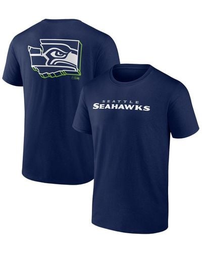 Profile Seattle Seahawks Big And Tall Two-sided T-shirt - Blue