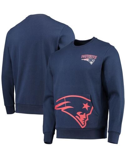FOCO New England Patriots Pocket Pullover Sweatshirt - Blue