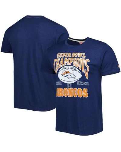 Homage Denver Broncos Super Bowl Classics Tri-blend T-shirt - Blue