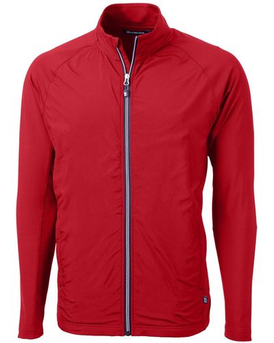 Cutter & Buck Adapt Eco Knit Hybrid Recycled Full Zip Jacket - Red