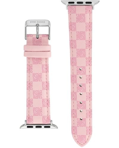 Steve Madden Faux Leather Band Compatible - Pink