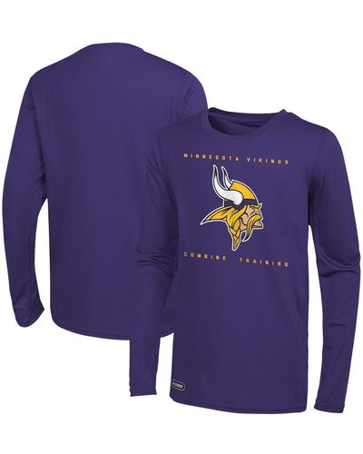 Outerstuff Minnesota Vikings Side Drill Long Sleeve T-shirt - Blue