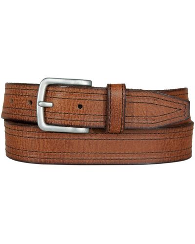 Lucky Brand Antique-like Leather Belt - Brown