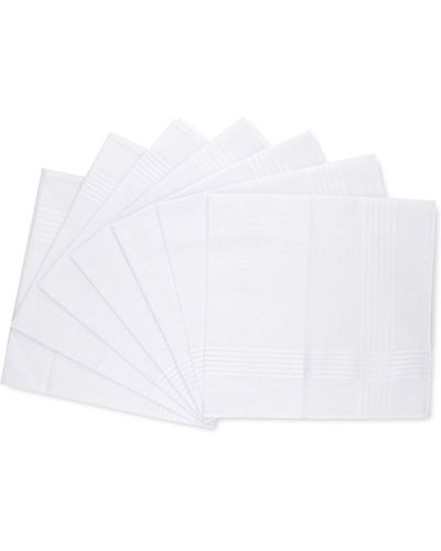 Club Room 7-pc. Cotton Handkerchiefs - White