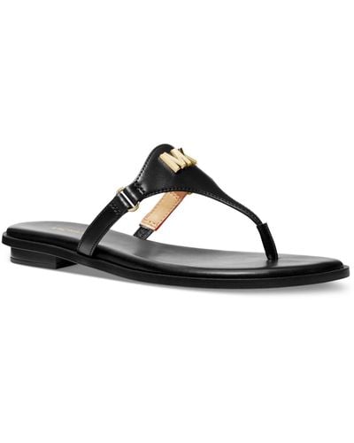Michael Kors Michael Jillian Slip-on Thong Sandals - Black