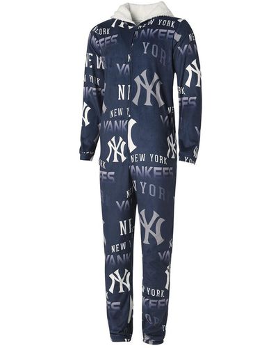 Concepts Sport New York Yankees Windfall Microfleece Union Suit - Blue