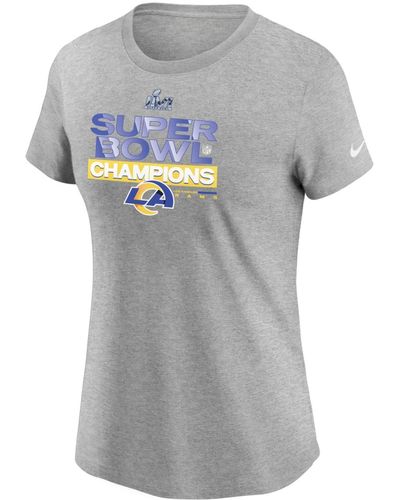 Nike Heather Charcoal Los Angeles Rams 2021 Super Bowl Champions Locker Room Trophy Collection T-shirt - Gray