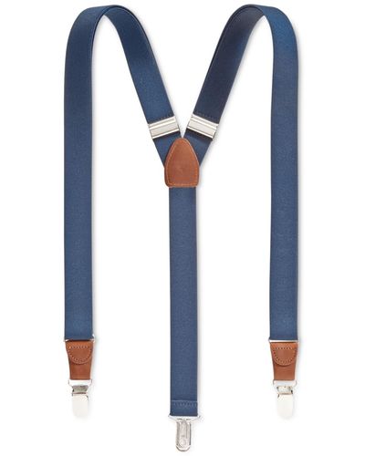 Club Room Solid Suspenders - Blue