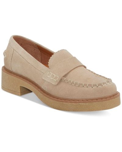 Lucky Brand Larissah Moccasin Flat Loafers - Brown