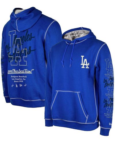 KTZ Los Angeles Dodgers Team Split Pullover Hoodie - Blue