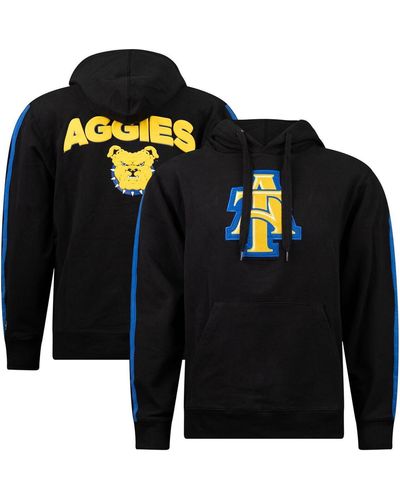 FISLL North Carolina A&t aggies Oversized Stripes Pullover Hoodie - Black
