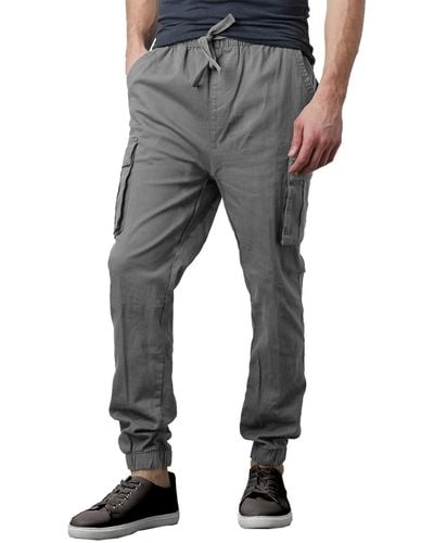 Galaxy By Harvic Slim Fit Stretch Cargo jogger Pants - Gray