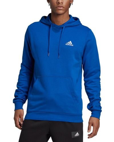 adidas Feel Cozy Essentials Fleece Pullover Hoodie - Blue